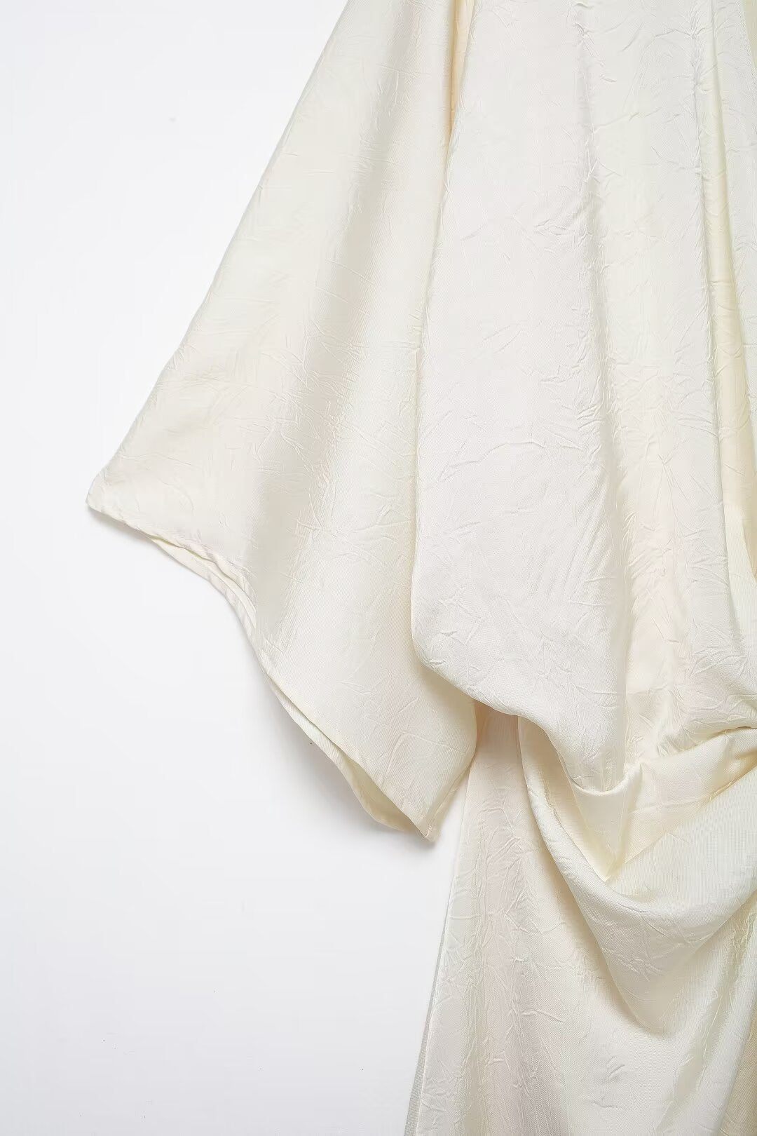 Solid-Color Pleated Midi Dress