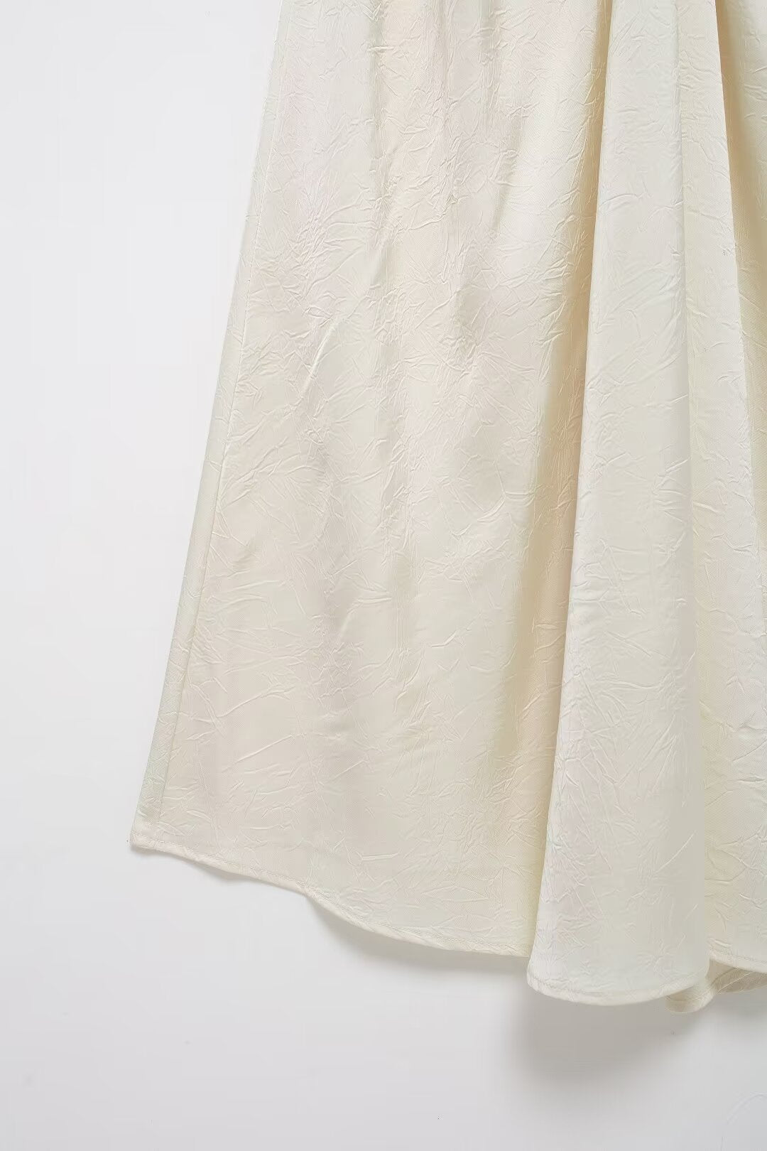 Solid-Color Pleated Midi Dress