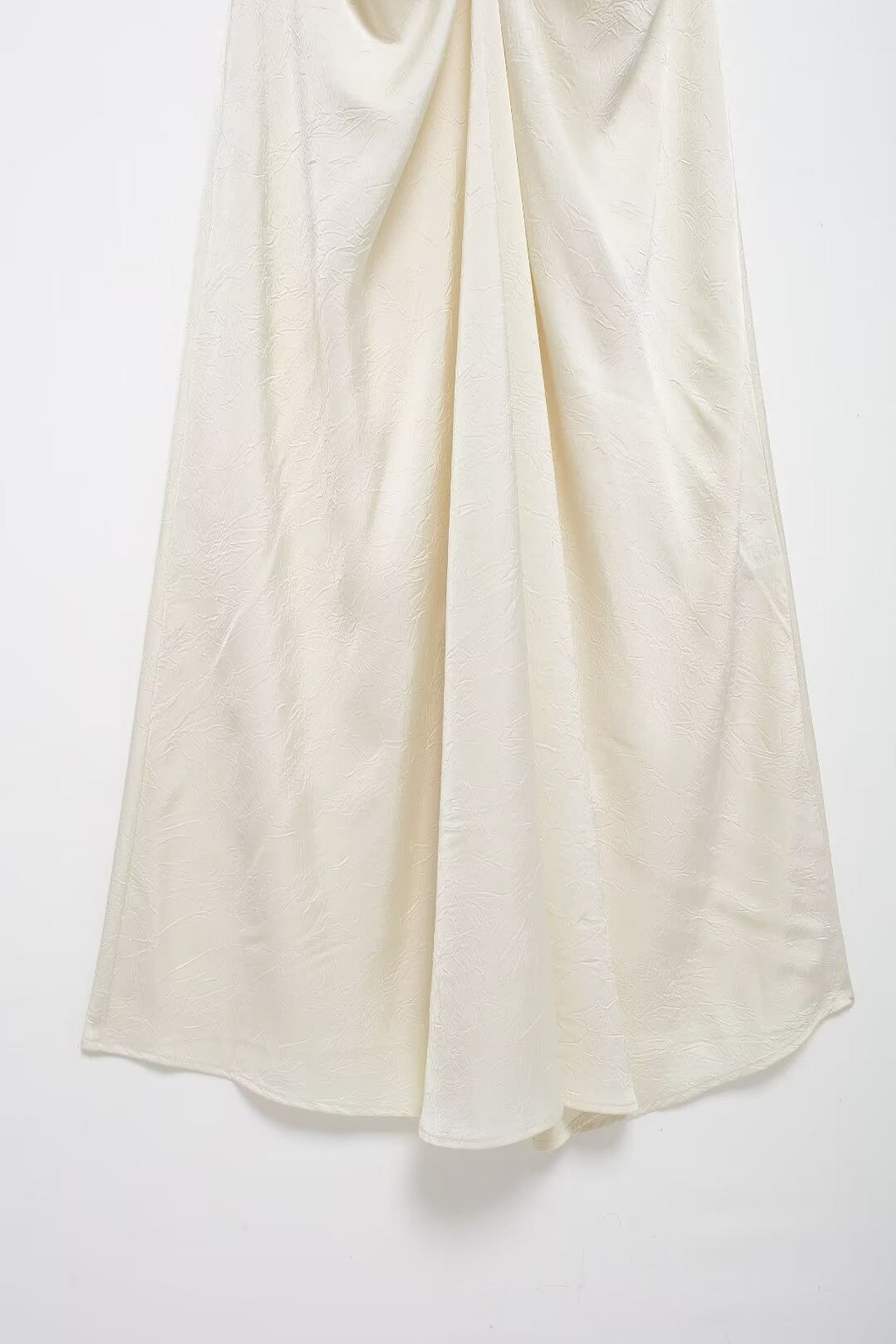 Solid-Color Pleated Midi Dress