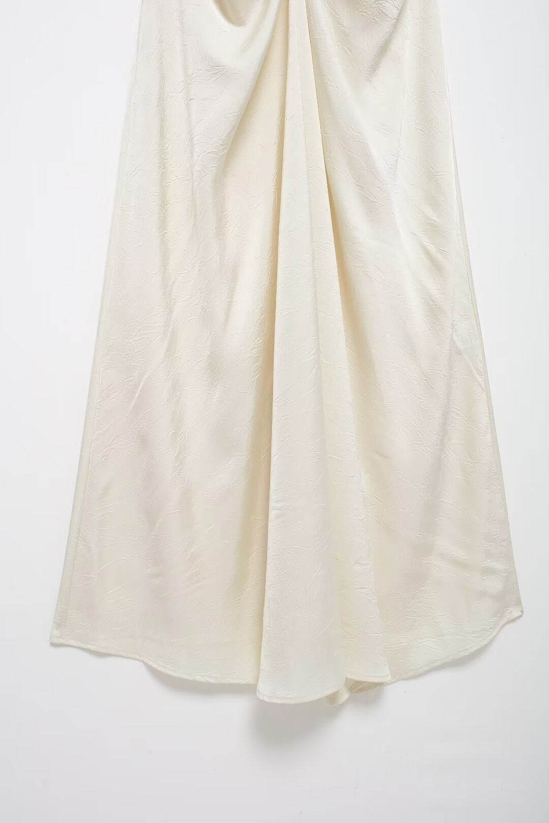 Solid-Color Pleated Midi Dress