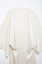 Solid-Color Pleated Midi Dress
