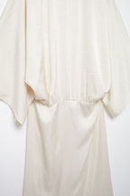 Solid-Color Pleated Midi Dress
