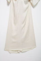 Solid-Color Pleated Midi Dress