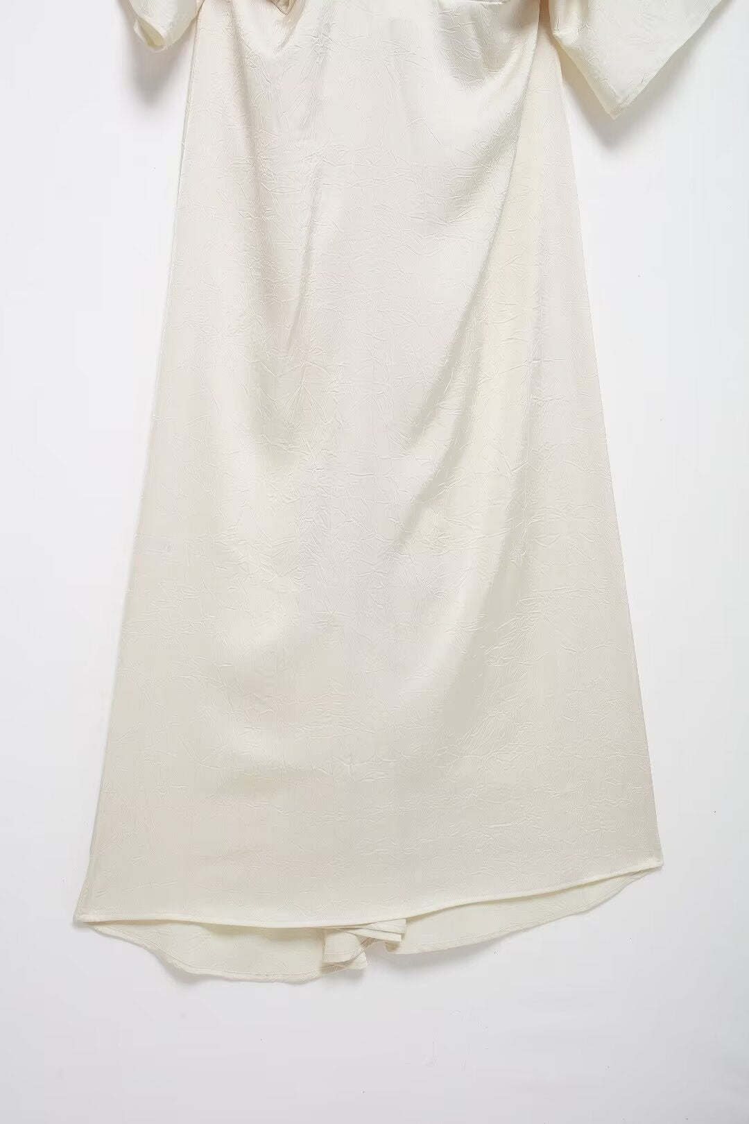 Solid-Color Pleated Midi Dress