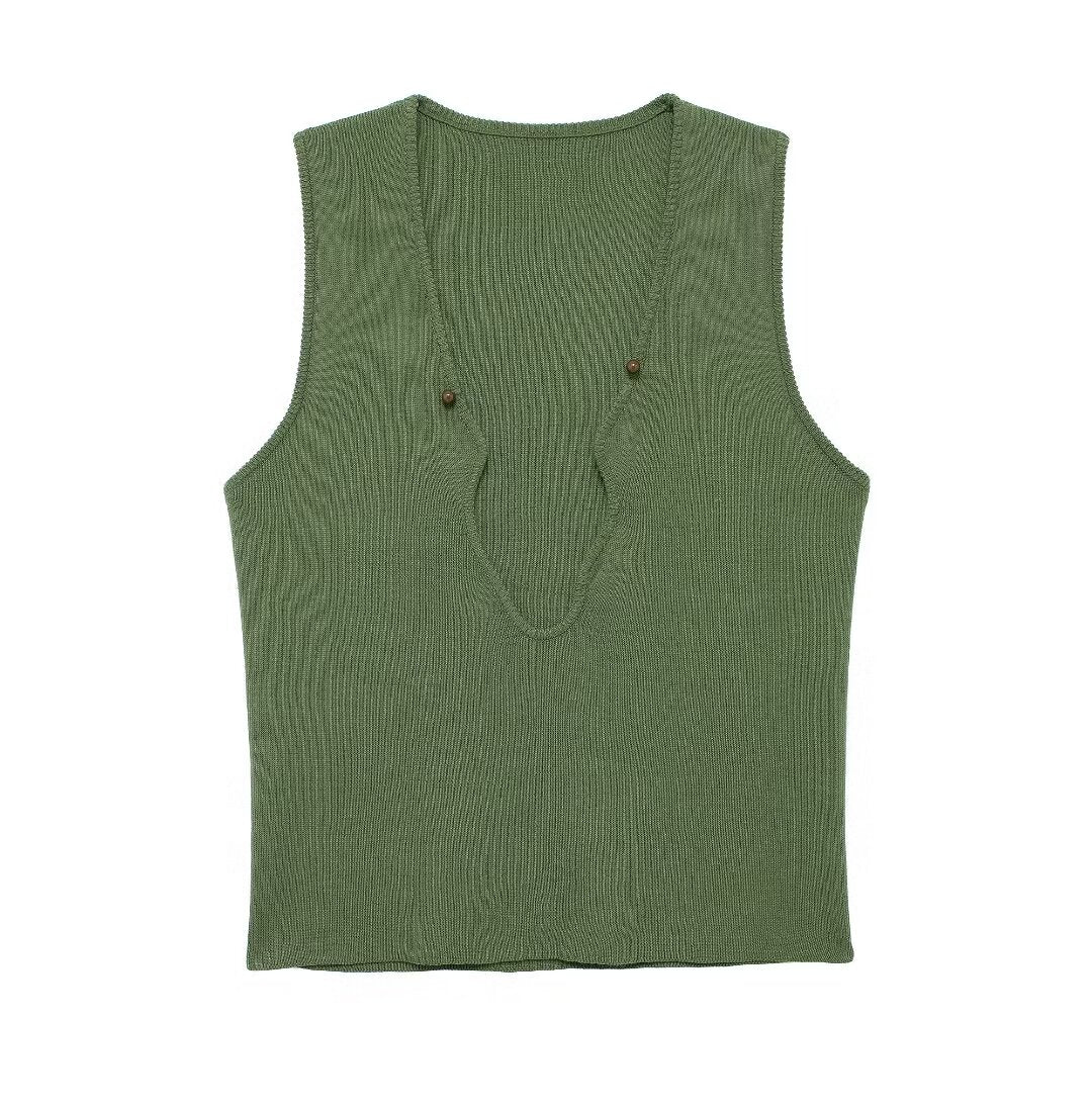 Women's Summer Simple Sleeveless Slimming Top and Skirt Two-Piece Set