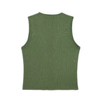 Women's Summer Simple Sleeveless Slimming Top and Skirt Two-Piece Set