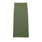 Women's Summer Simple Sleeveless Slimming Top and Skirt Two-Piece Set