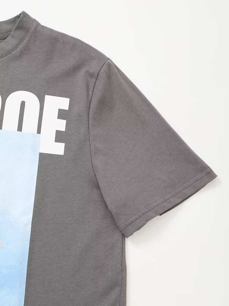 Women's Summer Women Clothing All Match Loose Simple Printed T Shirt