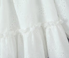 Embroidered Off-Shoulder Ruffled Mini Dress