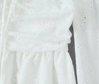 Embroidered Off-Shoulder Ruffled Mini Dress