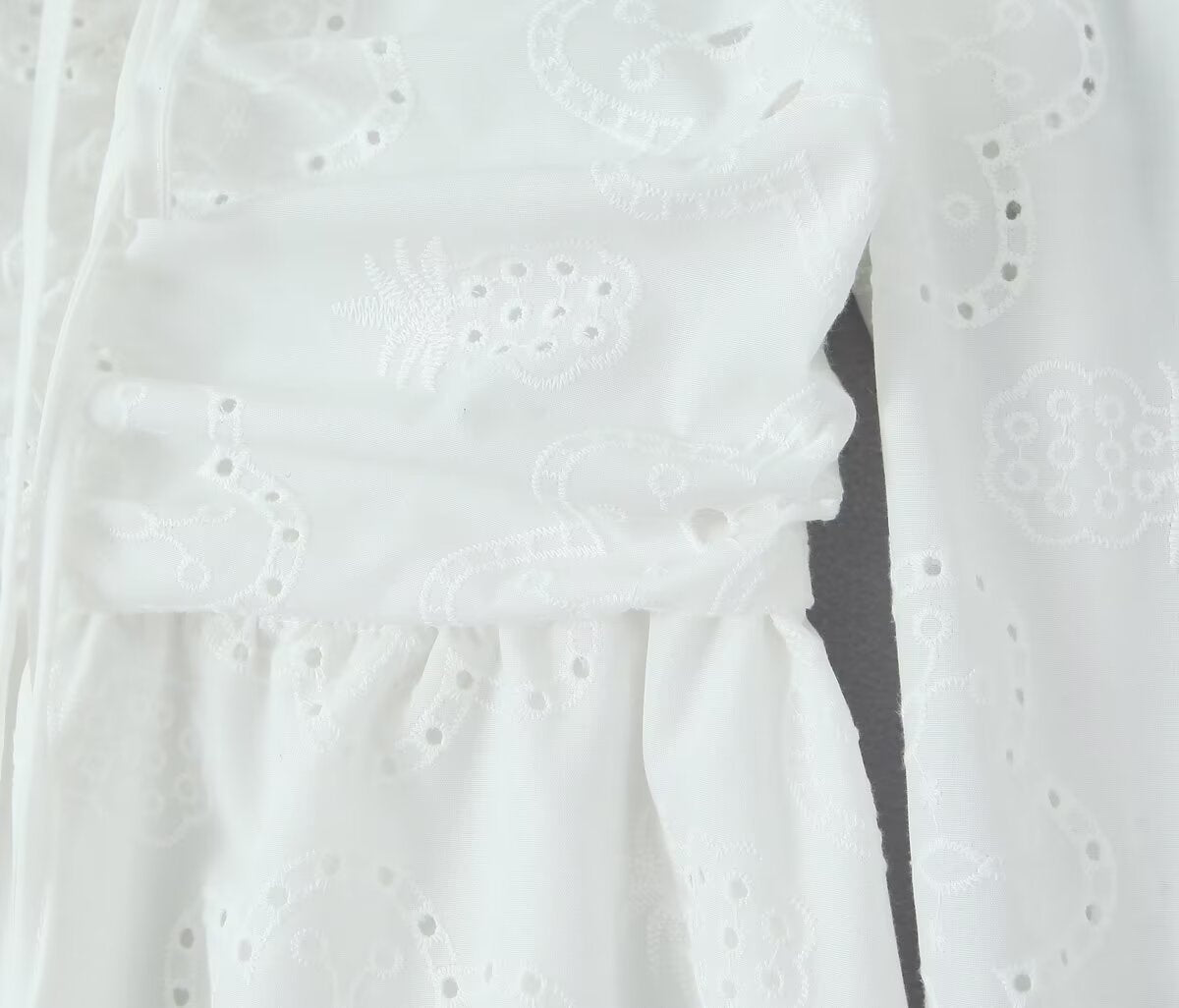 Embroidered Off-Shoulder Ruffled Mini Dress