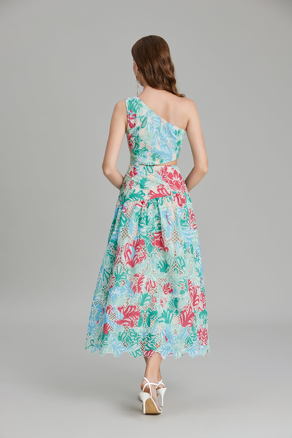Women's 's Asymmetric Cutout A-Line Maxi Dress