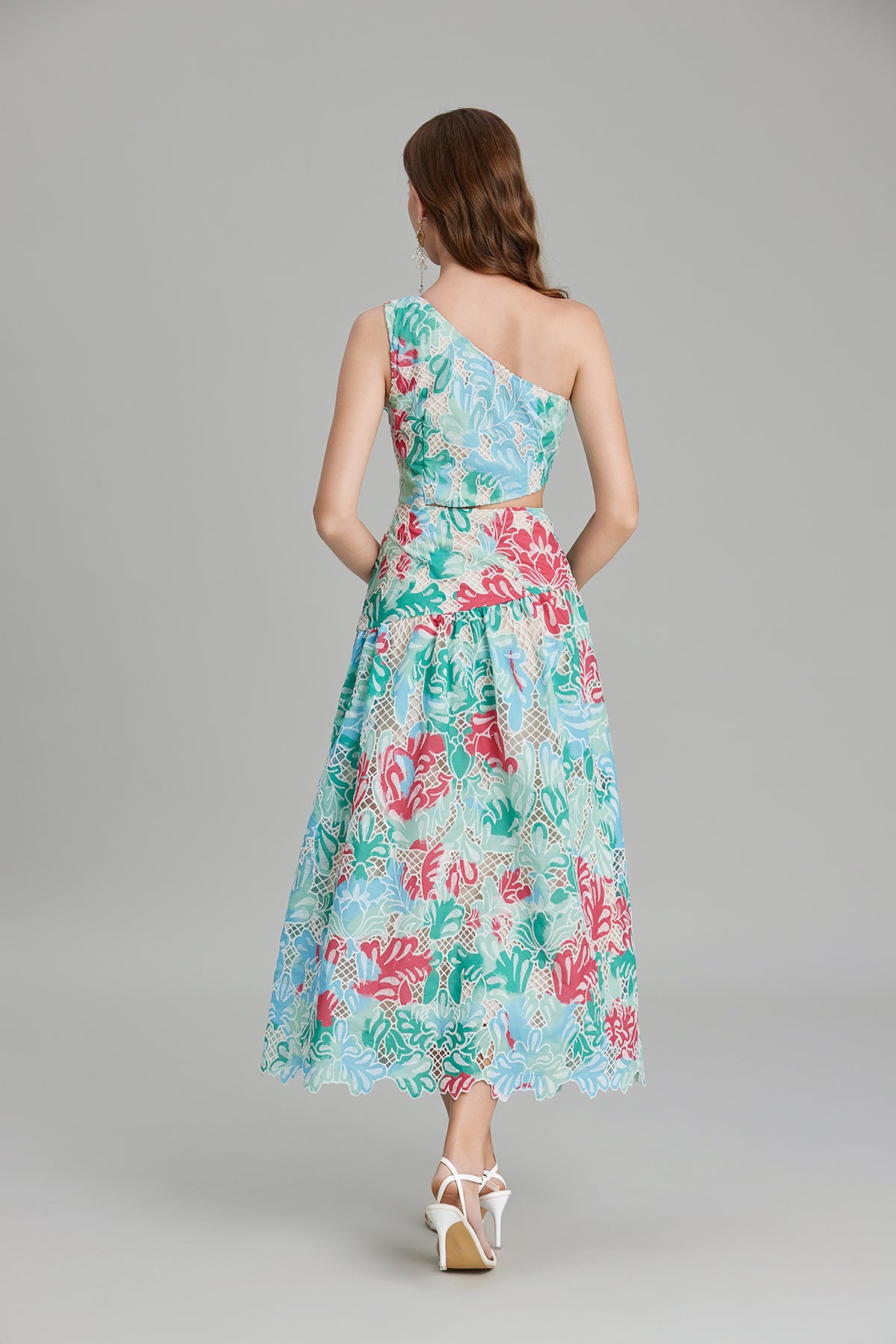 Women's 's Asymmetric Cutout A-Line Maxi Dress