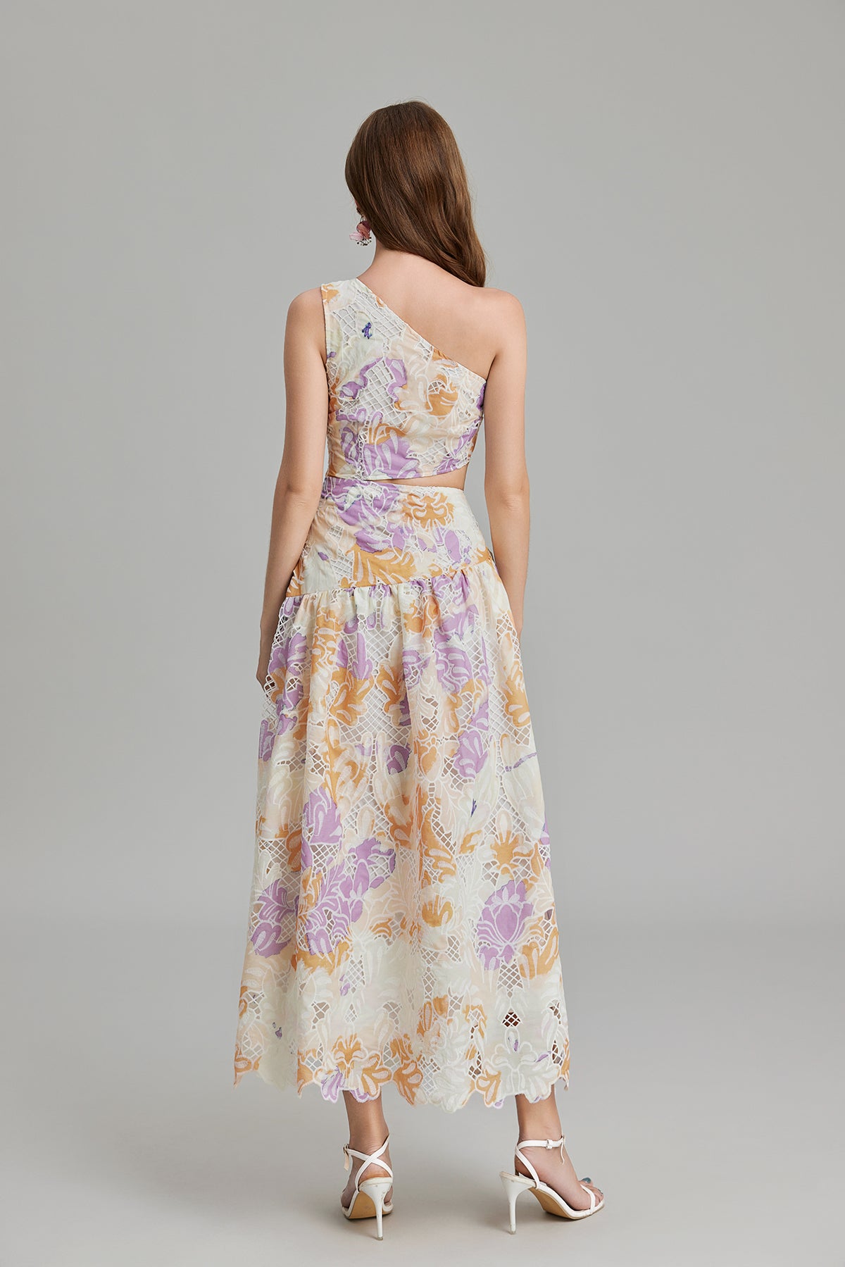 Women's 's Asymmetric Cutout A-Line Maxi Dress