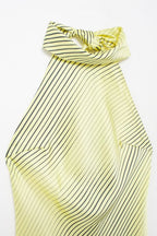 Satin-Feel Backless Halter Dress