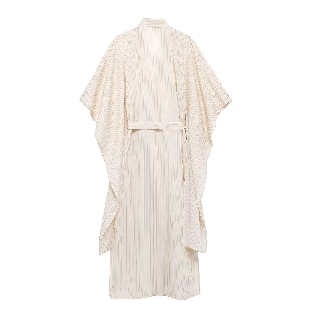Women's Summer Striped Loose Waist Lace Up Dress