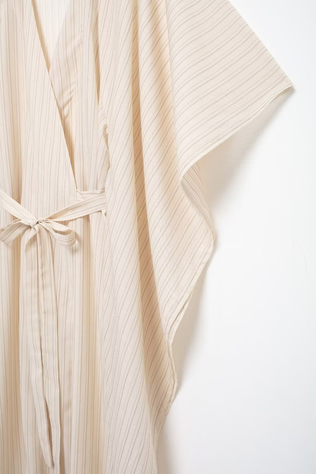 Women's Summer Striped Loose Waist Lace Up Dress