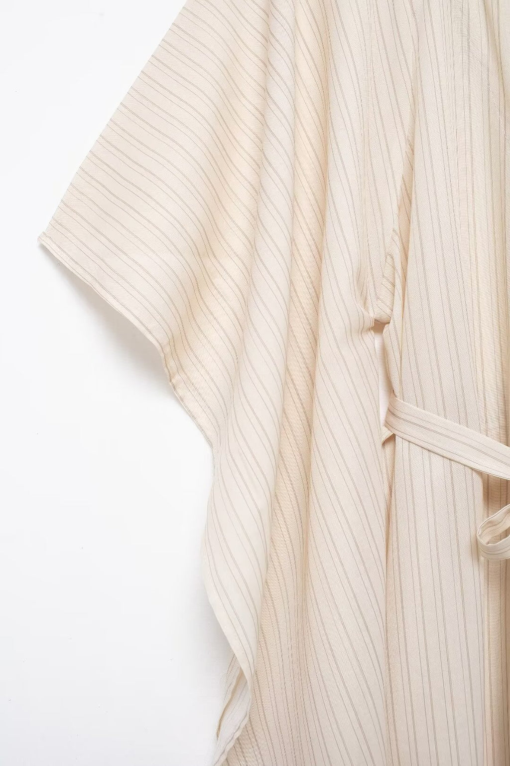 Women's Summer Striped Loose Waist Lace Up Dress