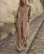 Women's Summer Striped Midi Dress Striped Pajama Pants Suit