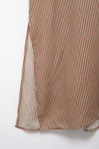 Women's Summer Striped Midi Dress Striped Pajama Pants Suit
