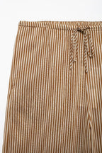 Women's Summer Striped Midi Dress Striped Pajama Pants Suit