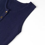 Summer Elegance Sleeveless Round Neck Slim Knit Dress