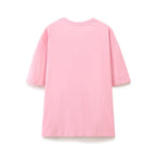 Women's Summer Women Clothing Stylish Simple Pink Printed T Shirt