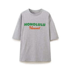 Women's Summer Women Clothing Fashionable Simple Gray All Match Printed T Shirt