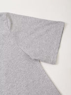 Women's Summer Women Clothing Fashionable Simple Gray All Match Printed T Shirt