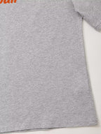 Women's Summer Women Clothing Fashionable Simple Gray All Match Printed T Shirt