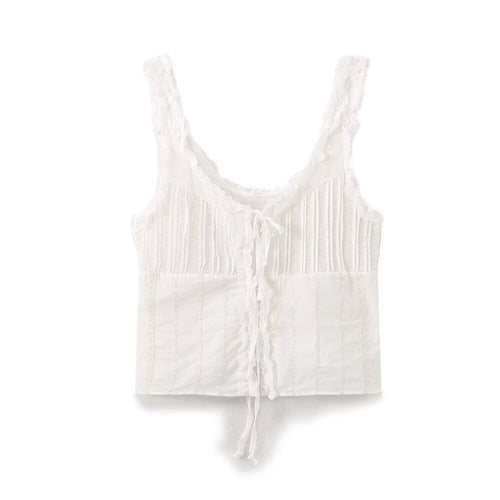 Summer Fashionable Elegant Elastic Waist Contrast Color Embroidered White Shorts Sets For