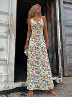 Same Printed Sling Maxi Dress