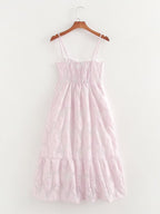 Women's Smocked Floral Maxi Dress