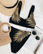 Split Golden Bikini Swimwear
