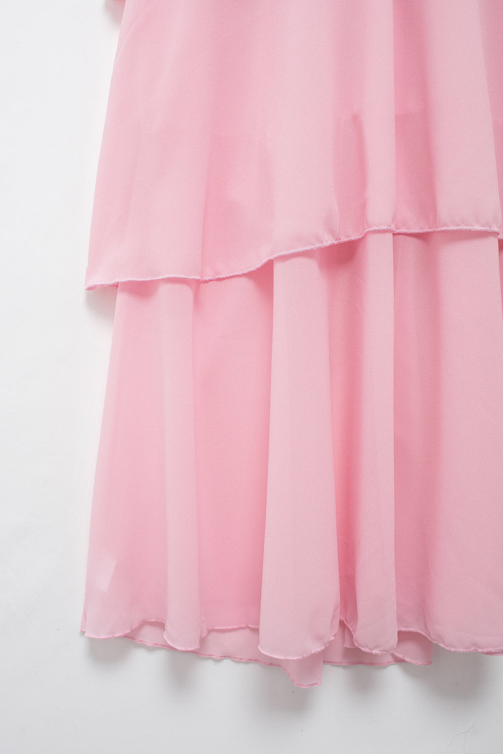 3D Ruffle Spaghetti-Strap A-Line Maxi Dress