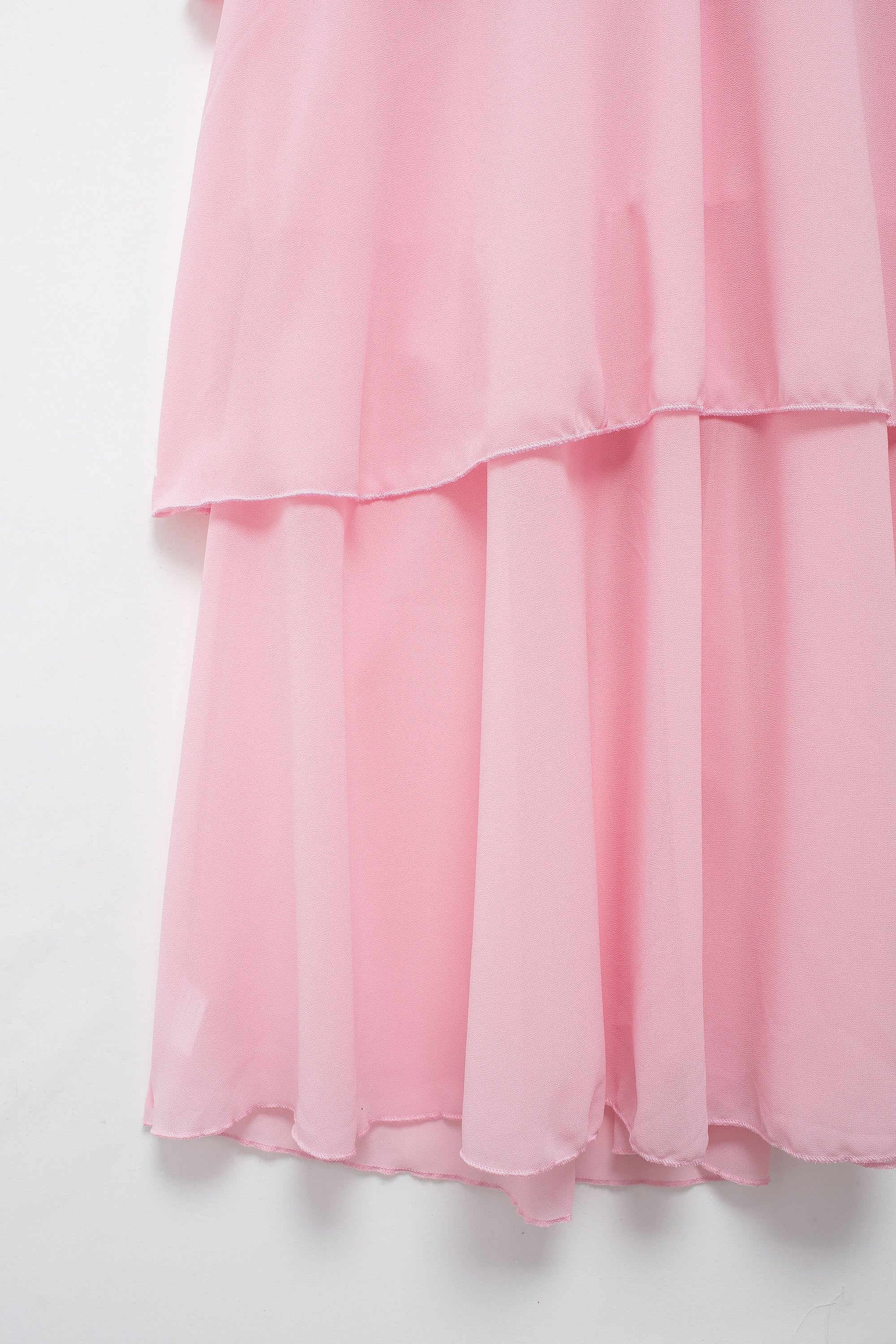 3D Ruffle Spaghetti-Strap A-Line Maxi Dress
