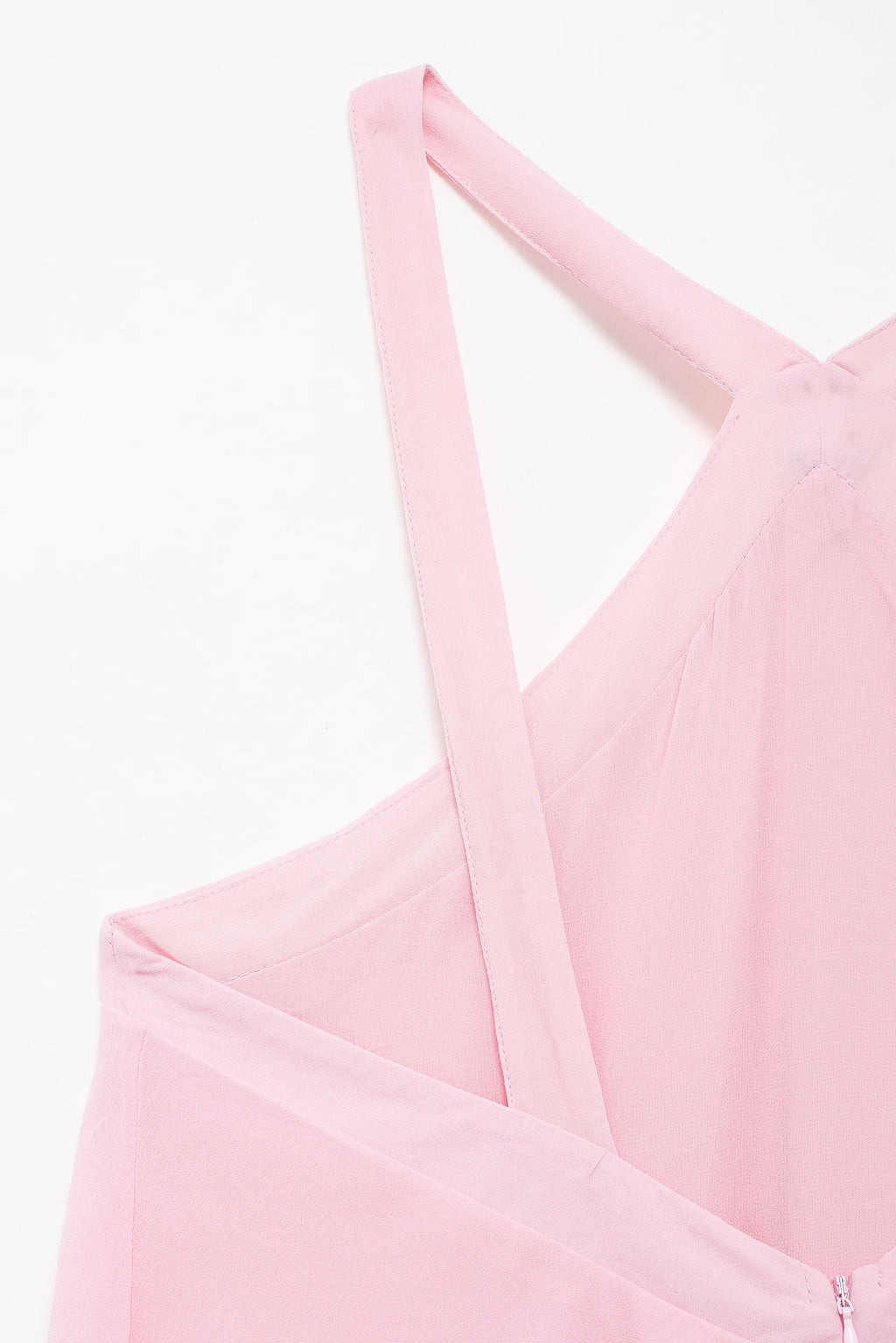 3D Ruffle Spaghetti-Strap A-Line Maxi Dress