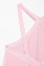 3D Ruffle Spaghetti-Strap A-Line Maxi Dress