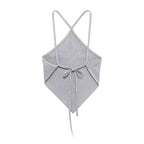 Bright Backless Knit Crop Vest