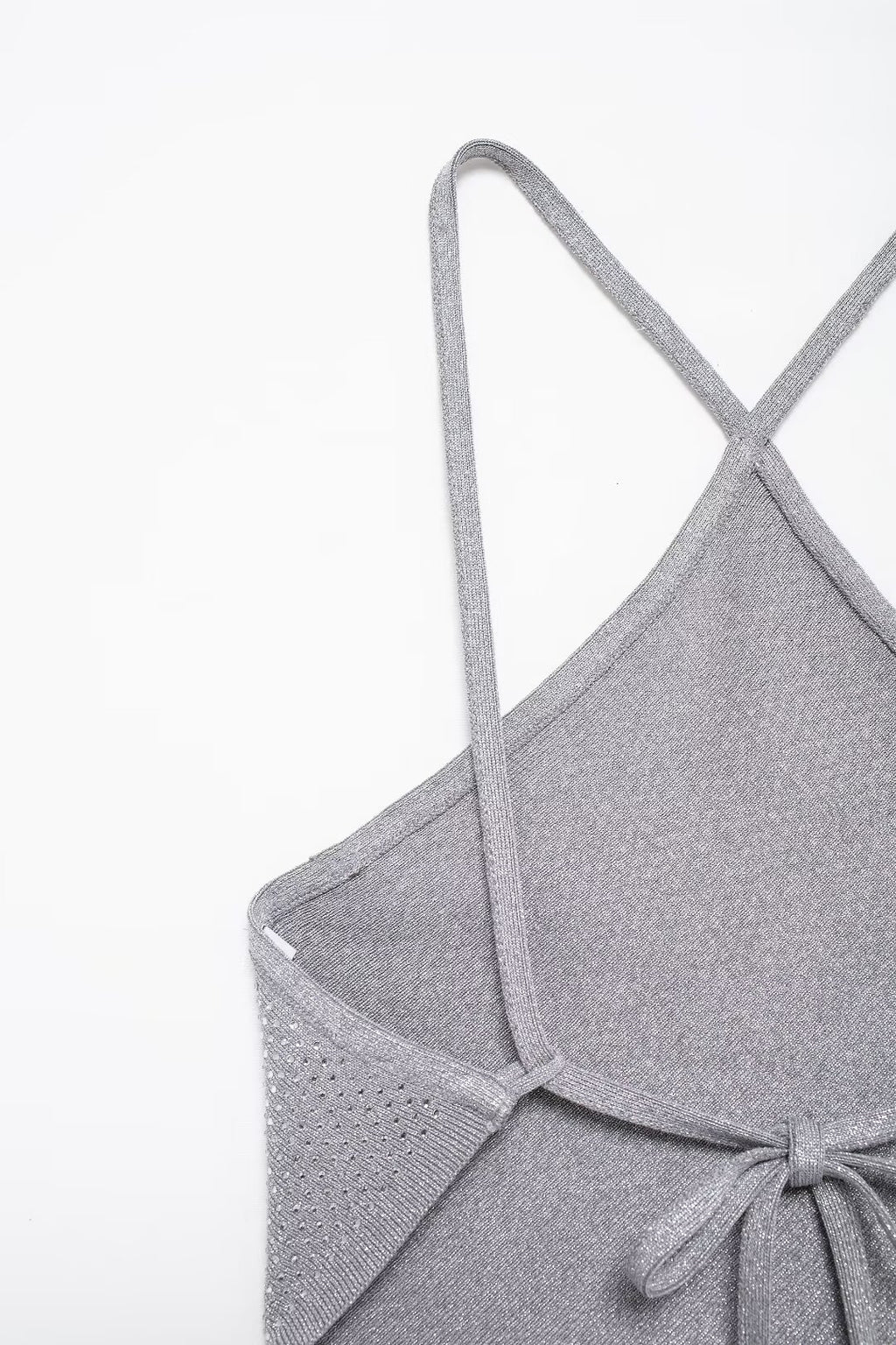 Bright Backless Knit Crop Vest