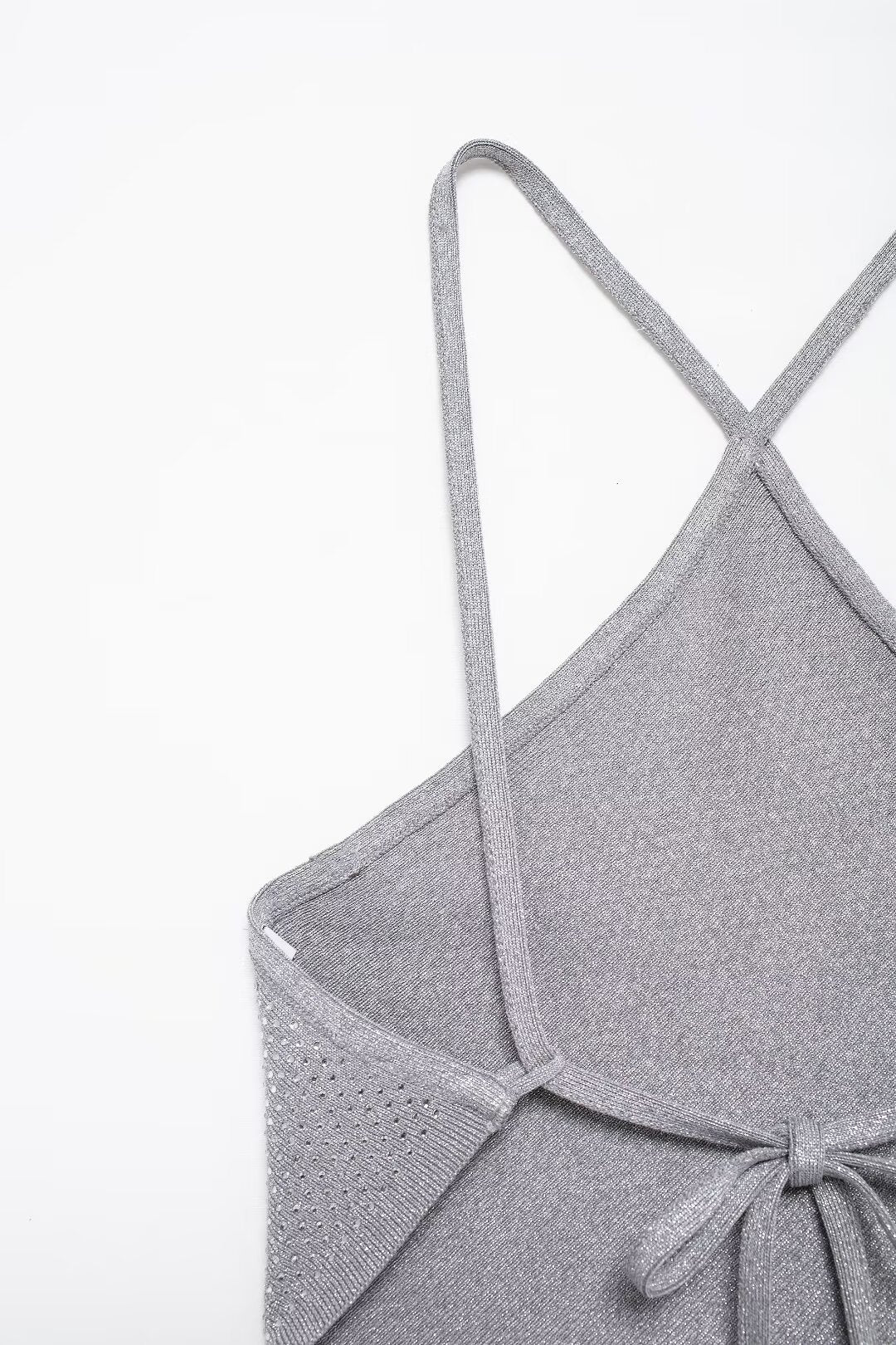 Bright Backless Knit Crop Vest