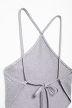 Bright Backless Knit Crop Vest