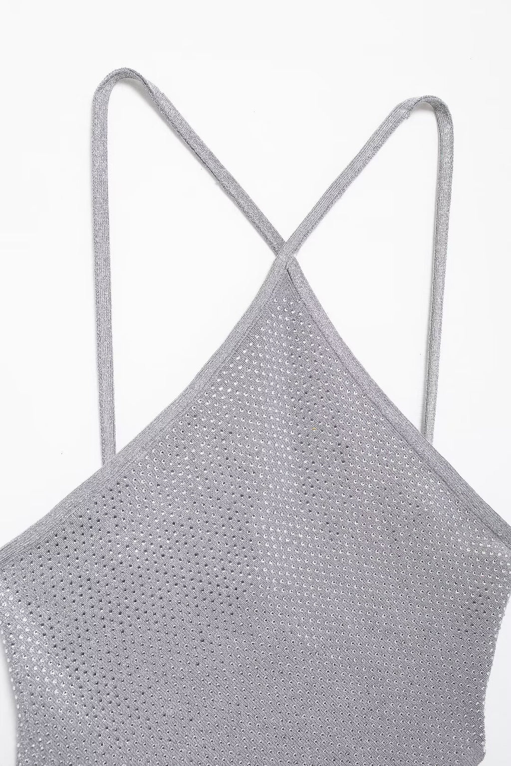 Bright Backless Knit Crop Vest