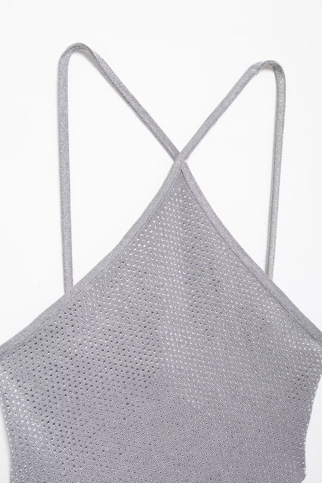 Bright Backless Knit Crop Vest