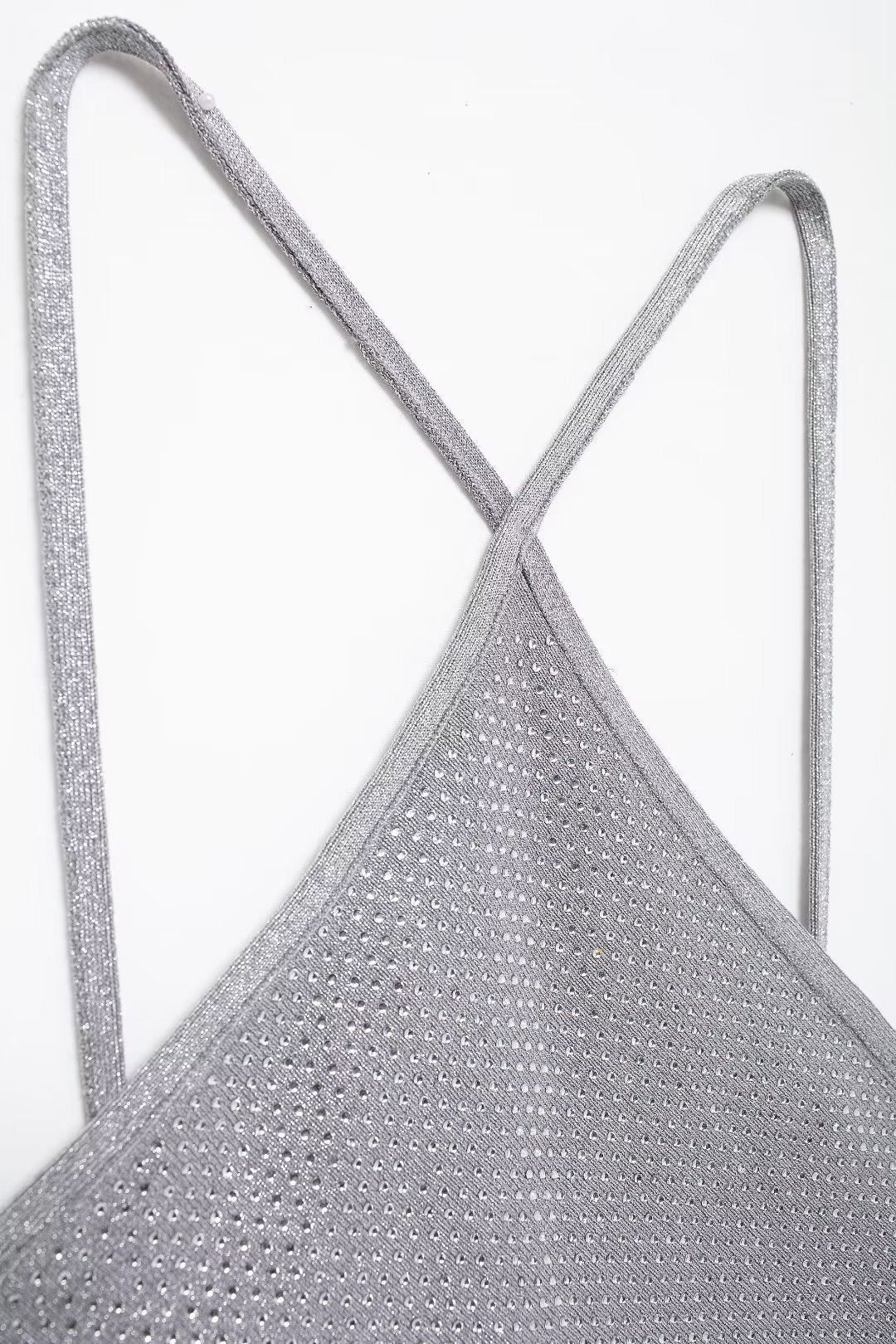 Bright Backless Knit Crop Vest