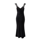 Backless Sling Dress Mid Length