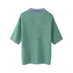 Women's Summer Women's Knitted Polo Shirt Collar Top Shorts Suit