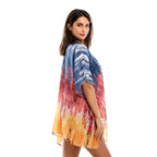 Spring Summer Gradient Pattern Chiffon Sun Protection Cardigan Coat