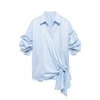 Bowknot Poplin Shirt for Women