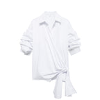 Bowknot Poplin Shirt for Women
